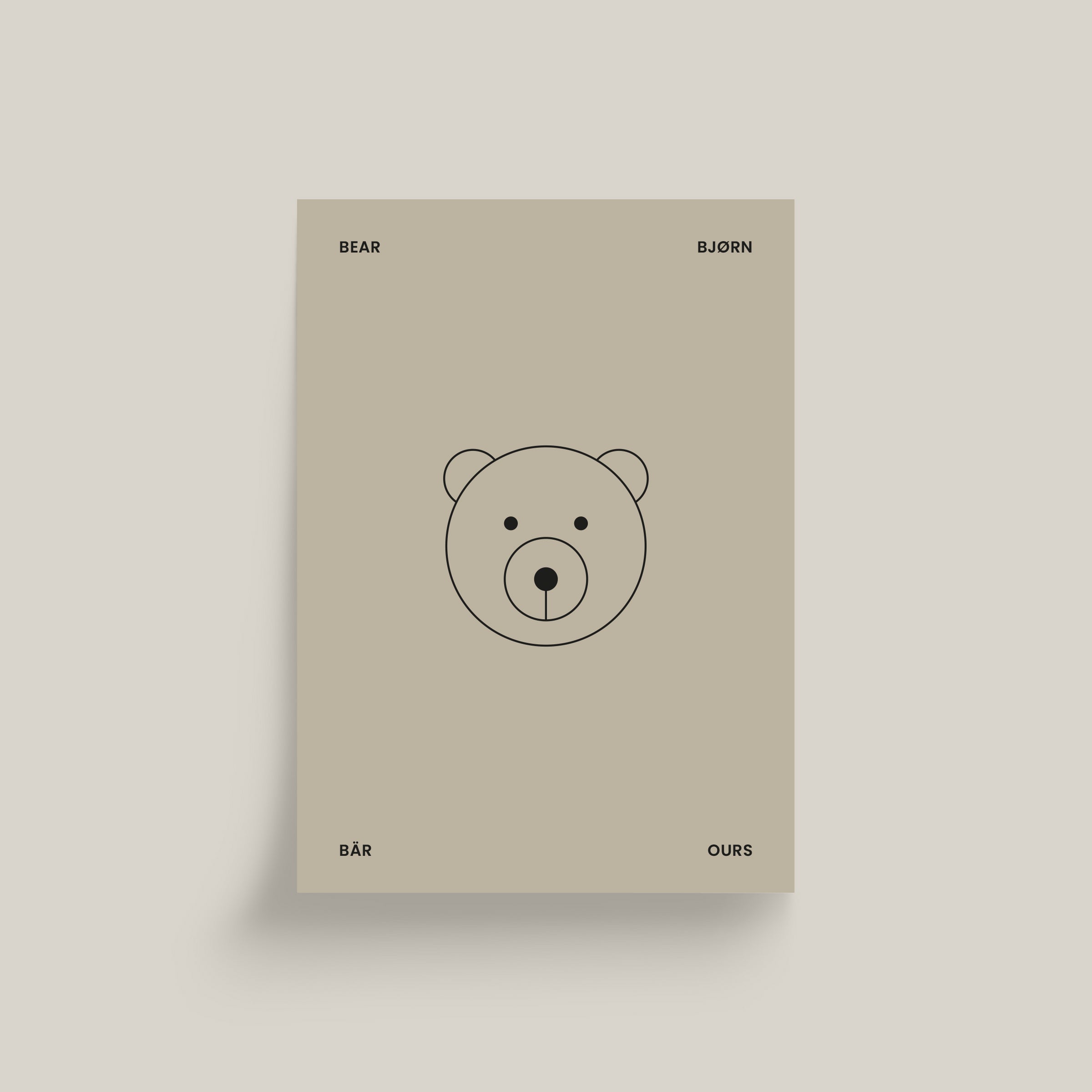 BEAR BJØRN BÄR OURS plakat