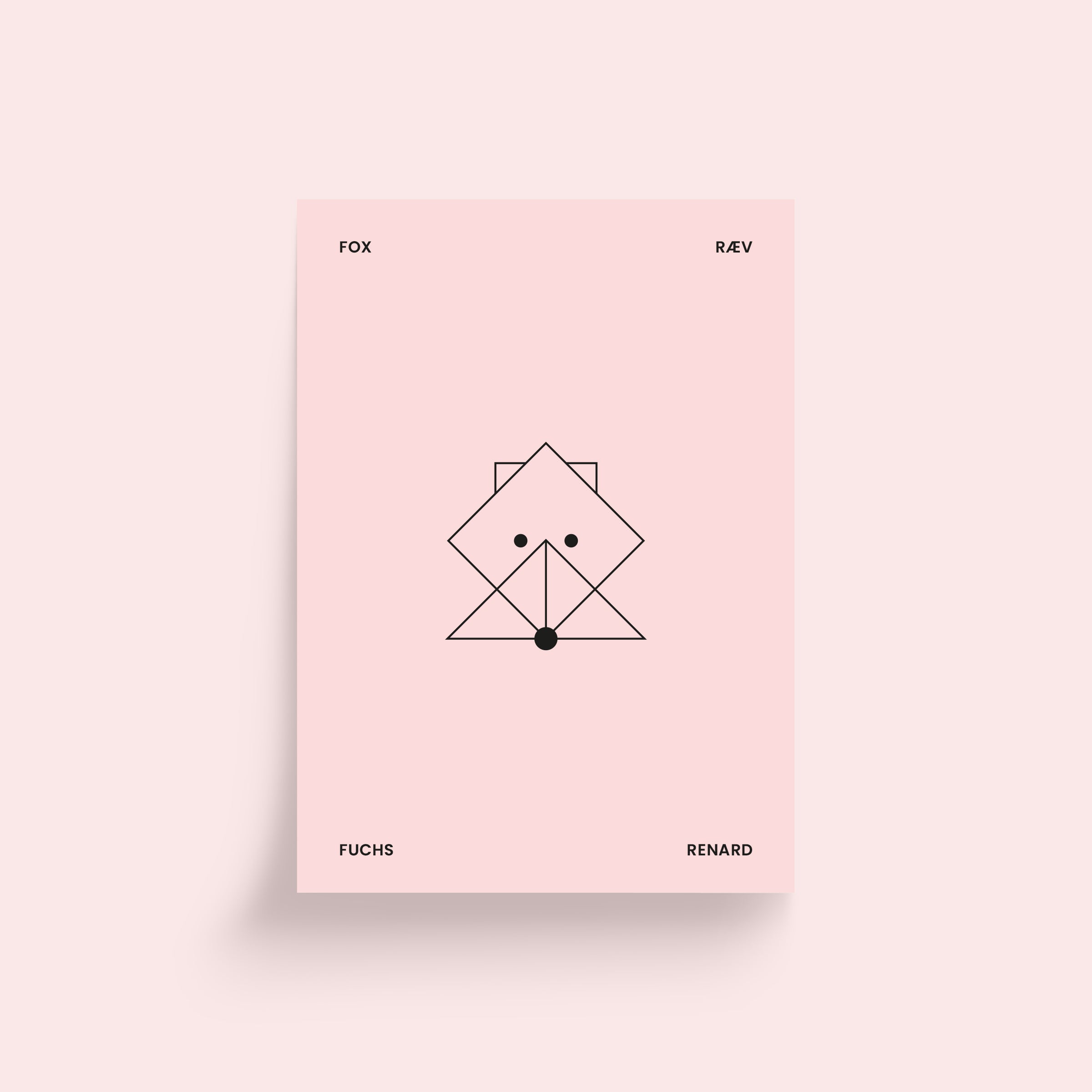 FOX RÆV FUCHS RENARD plakat