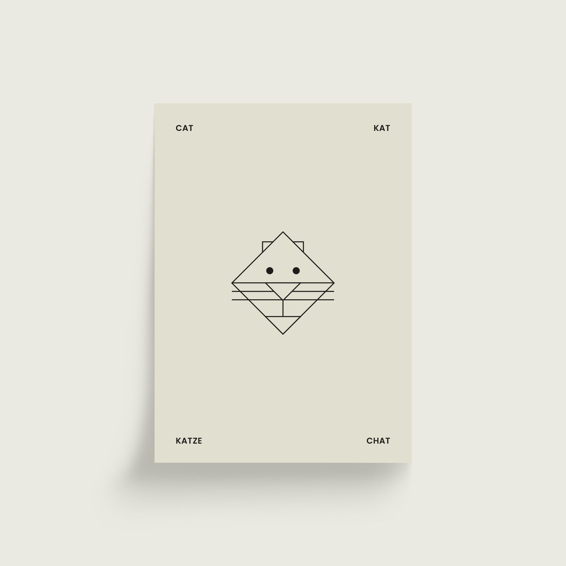 CAT KAT KATZE CHAT plakat