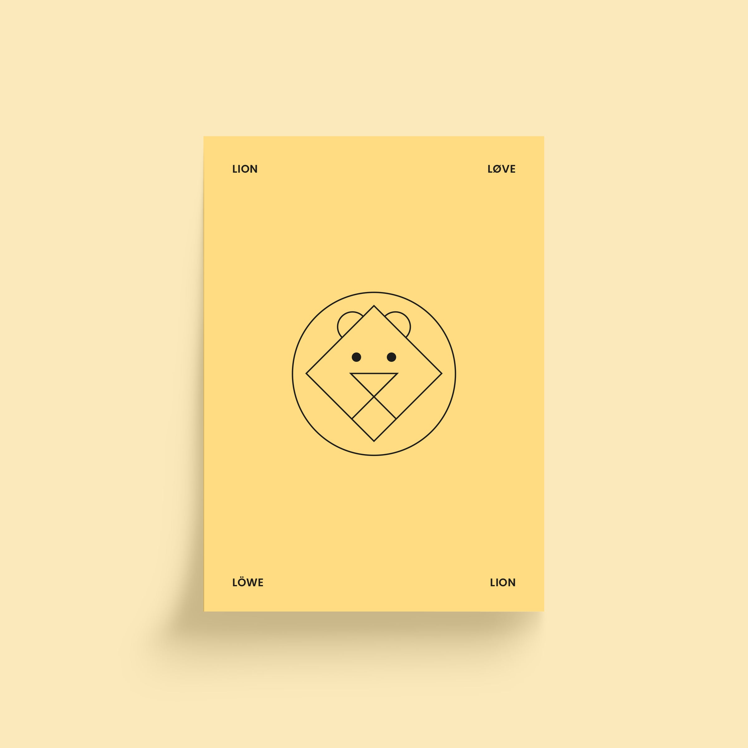 LION LØVE LÖWE LION plakat